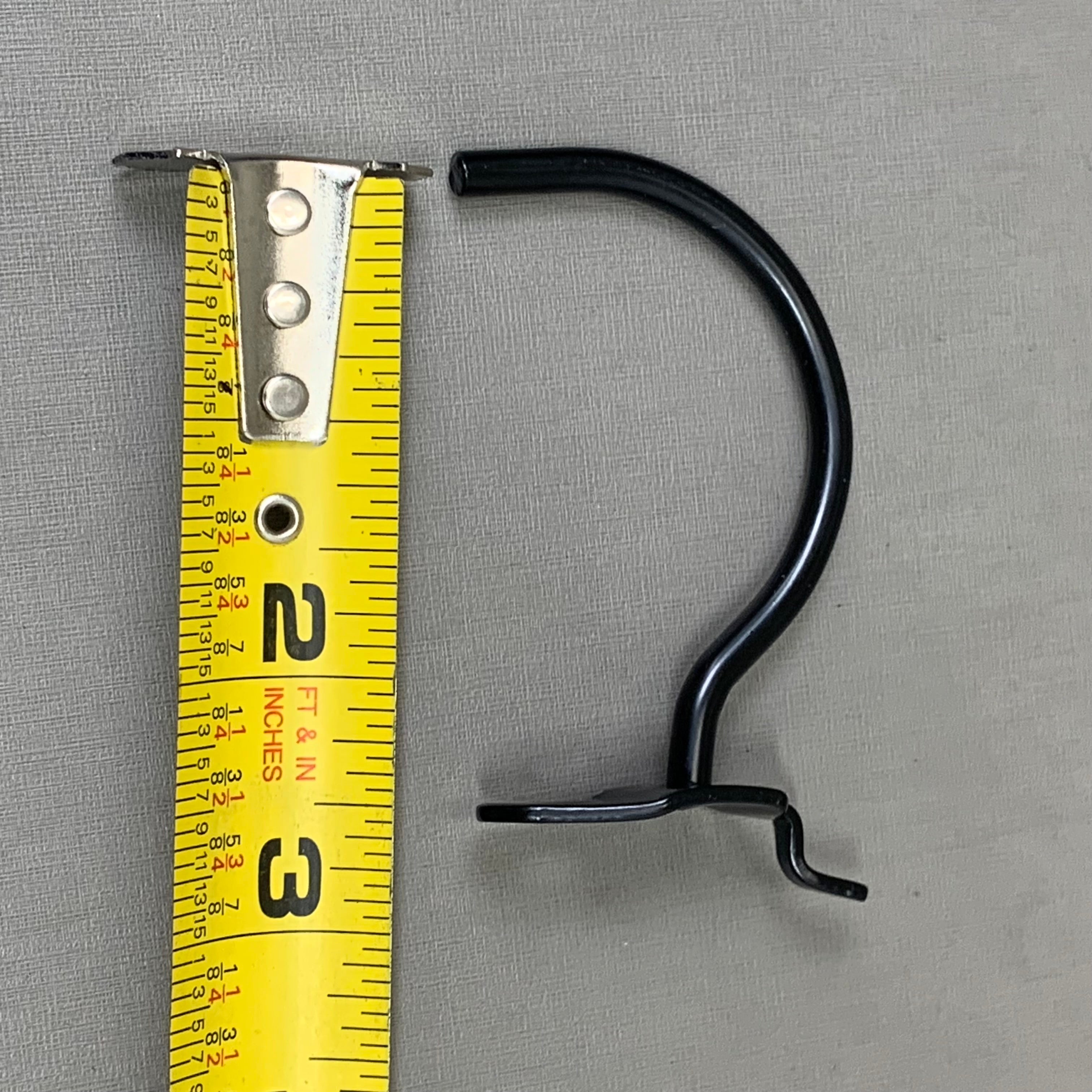 (10 Pack) Curved Pegboard Hooks 2" Black 5TPH7