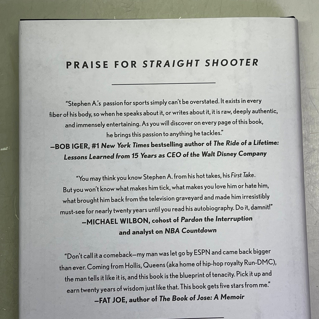 STRIAGHT SHOOTER  A Memoir Of Second Chances & First Takes Hardcover Book