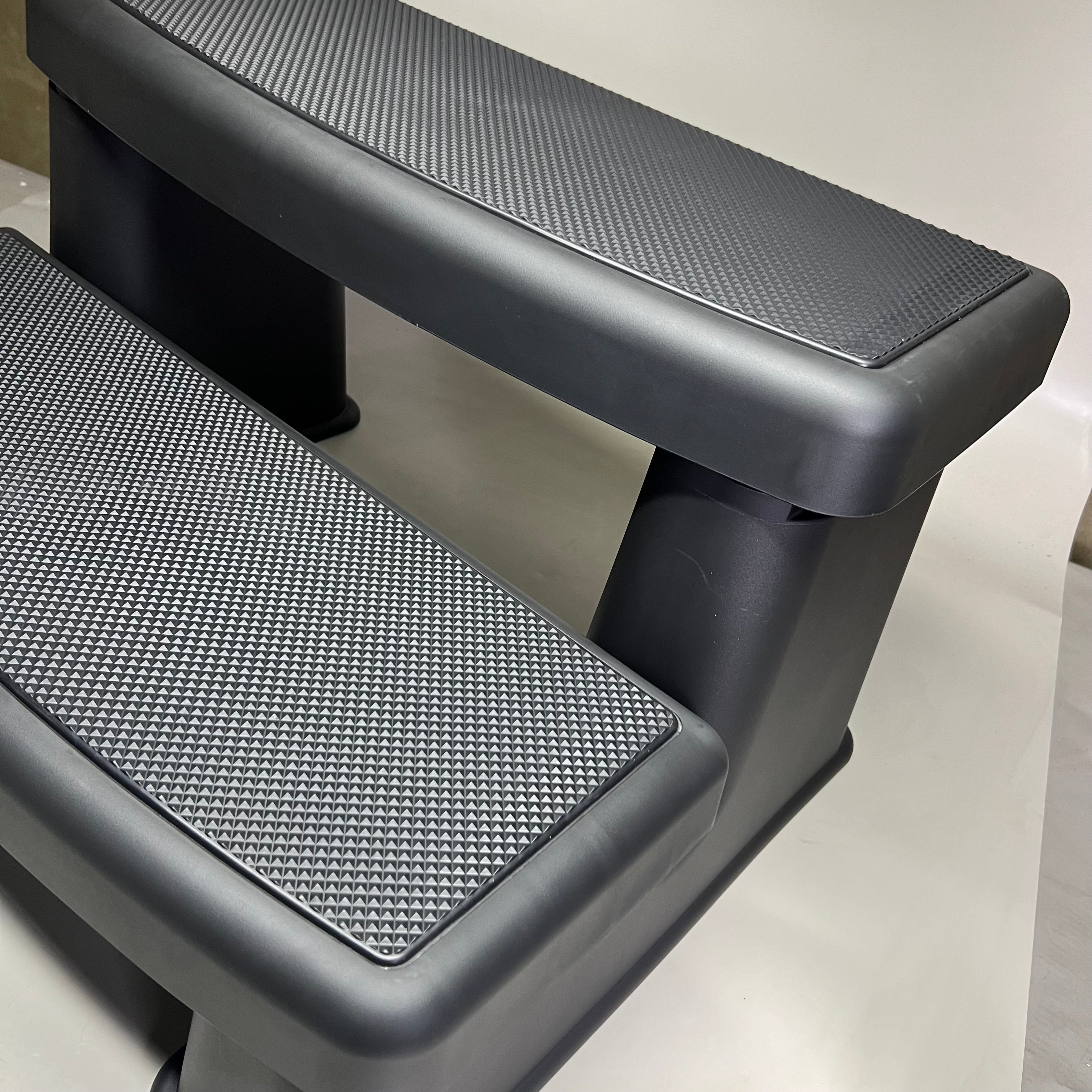 WATKINS 2 Tier Polymer Spa Step Non-Slip Surface 22.5"x30.5"x17" Black New