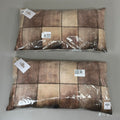 VILLA (Set of 2) MP Maude Penny Brown Multi Throw Pillow 14"x26"
