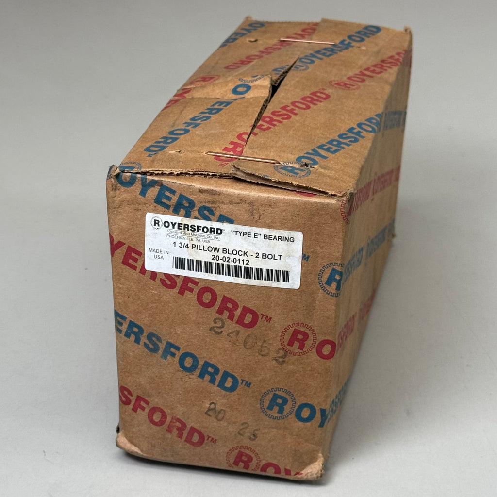 ROYERSFORD TYPE E 2-Bolt Pillow Block Bearing 1-3/4" Dual Locking 20-02-0112