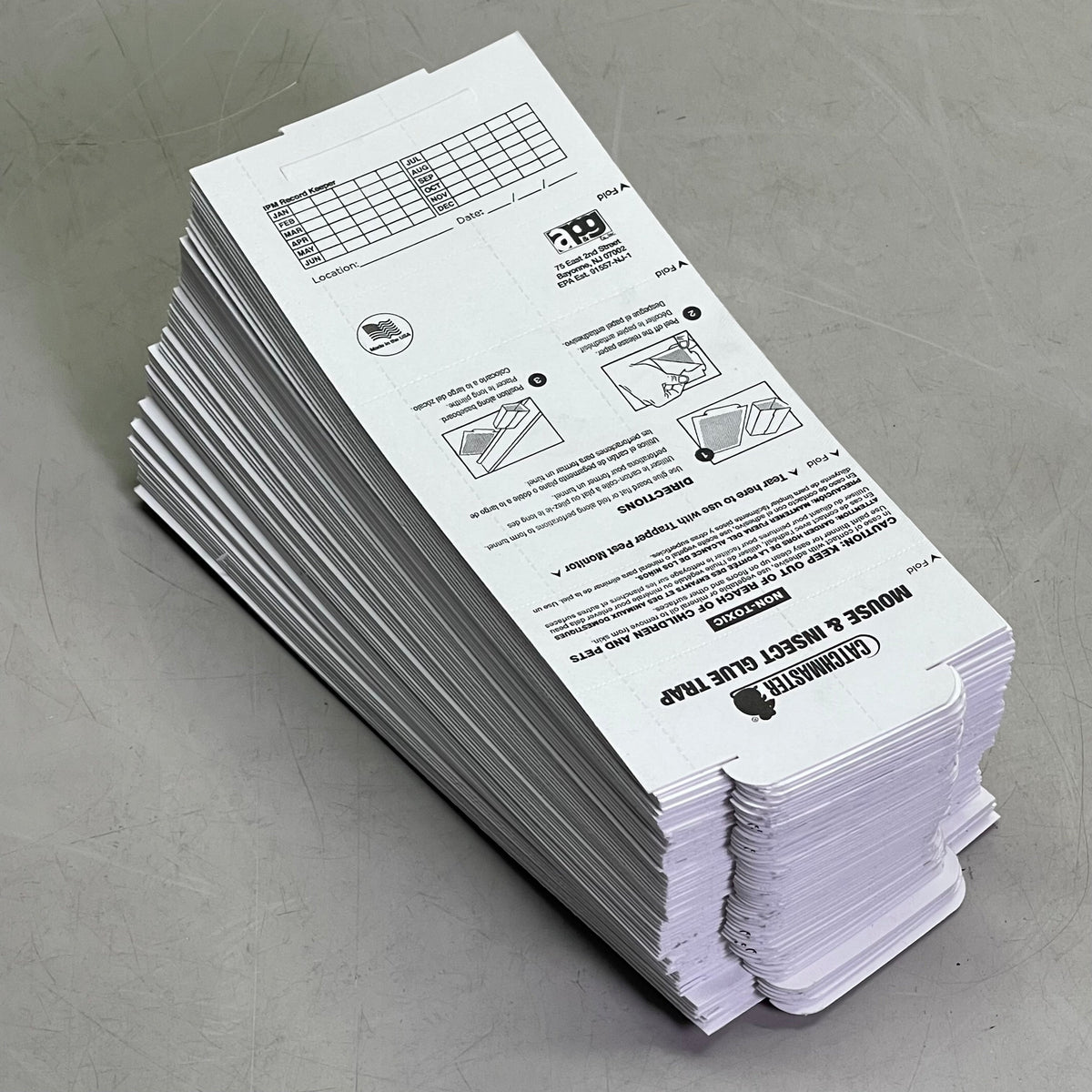 ZA@ CATCHMASTER (72-PACK) Mouse & Insect Glue Boards 10.1"x4" Peanut Butter Scented 72TC