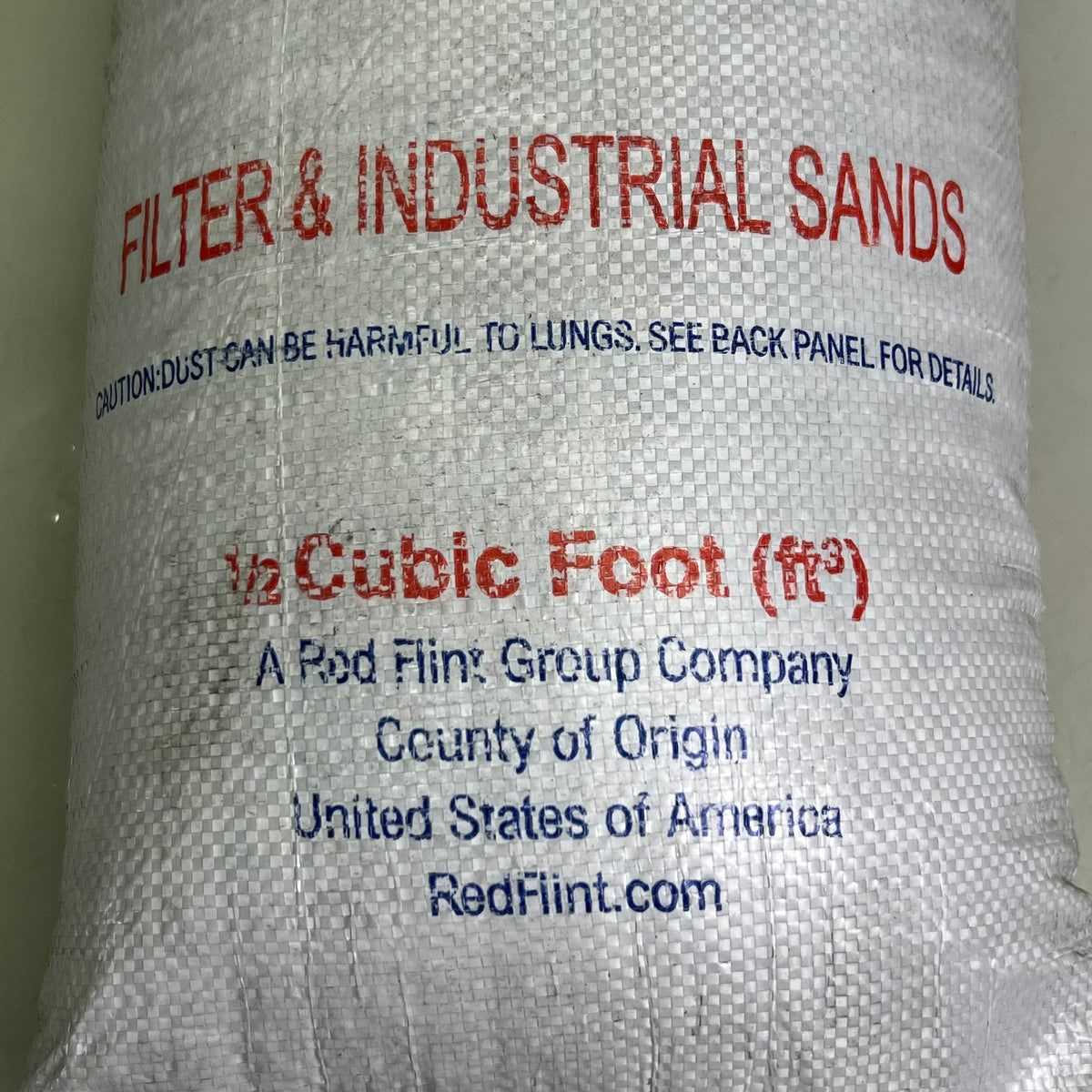 ZA@ RED FLINT Filter and Industrial Sand Sz 1/2 Cubic Foot ft3