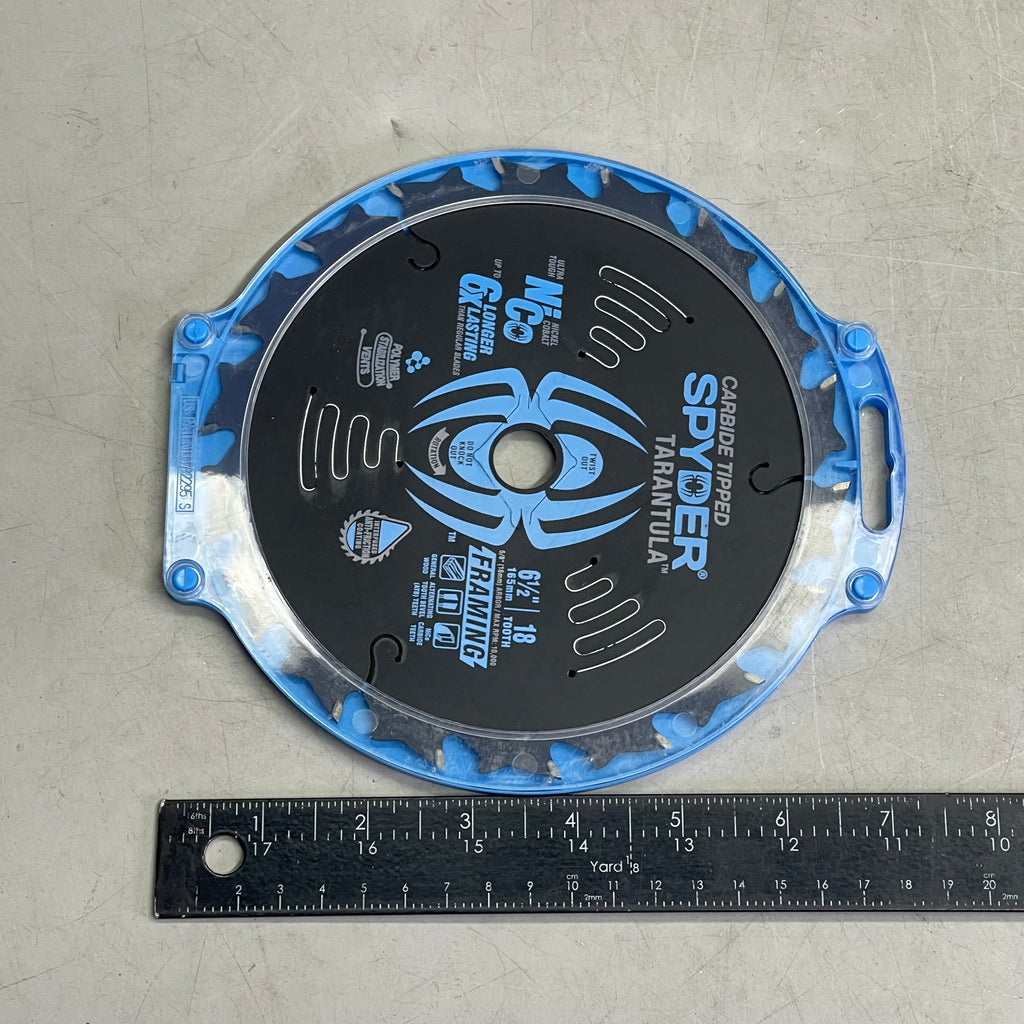 SPYDER Tarantula Framing Circular Saw Blade 18-Tooth, 6-1/2" Black 13030