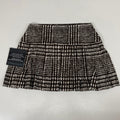 NORMA KAMALI Silky Jersey Pleated Micro Skirt Unlined Women's Sz S/32 Chocolate