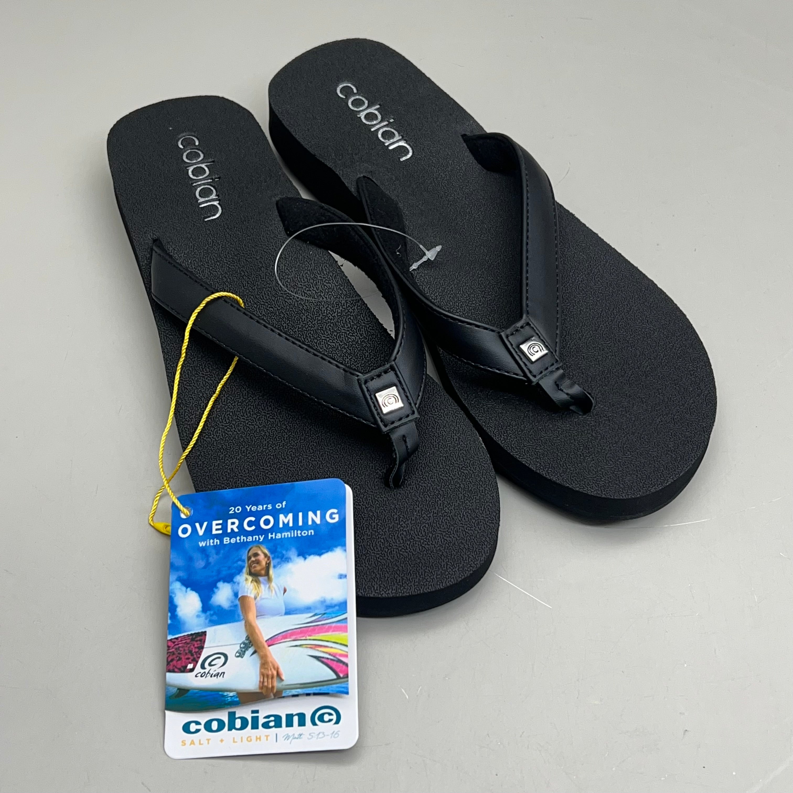 COBIAN Skinny Bounce Comfortable Synthetic Strap Women's Sz 7 Black SKI25-001-07