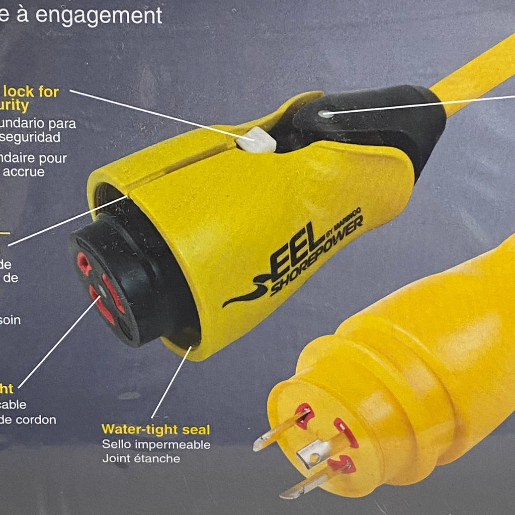 MARINCO 30A,125V Easily Engaged Locking System 25' Yellow CS30-25