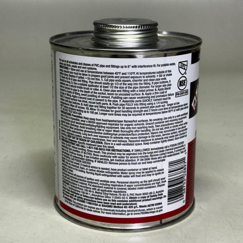 PLASTI-WELD (2 PACK) 404 PVC Cement Medium Clear 32 fl oz Fittings to 6" 40436SV