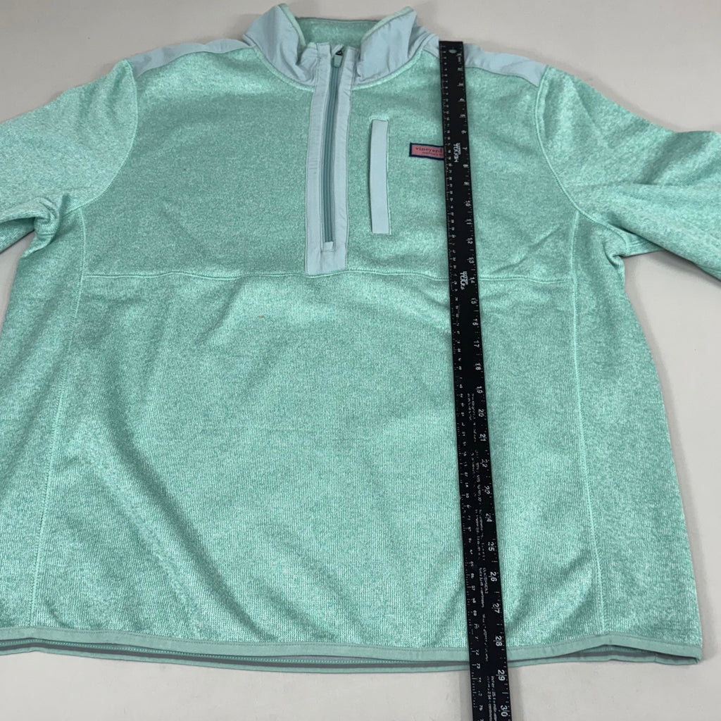 VINEYARD VINES Martha's Vineyard Men's Teal Green Half Zip Pullover Sz- XL