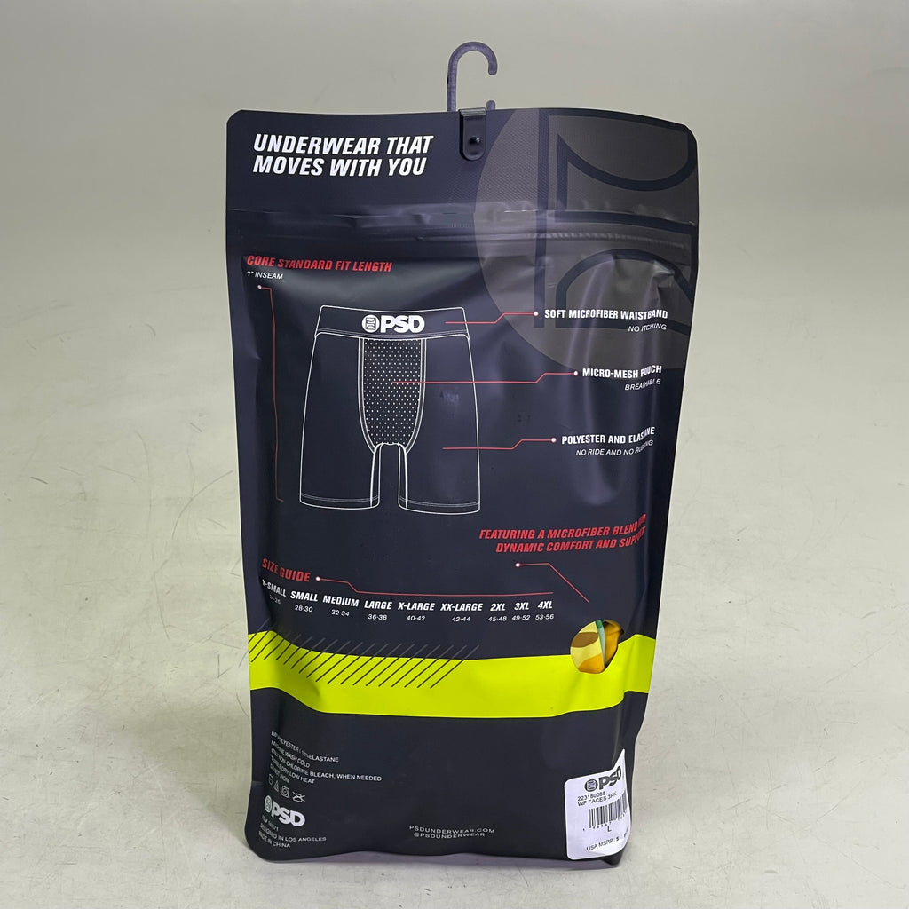 PSD (3 PACK) Warface Men's Boxer Briefs XL WF FACES