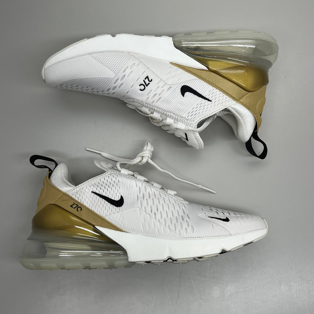 NIKE W Air Max 270 Mesh Shoes Women's Sz 8 White Gold DZ77736 001 New Other