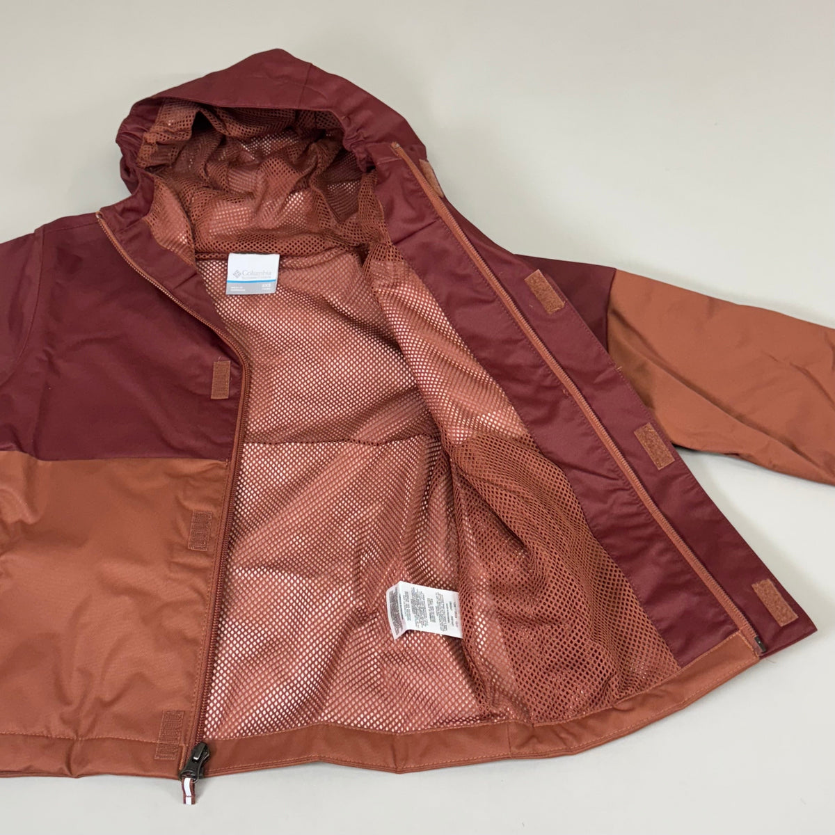 COLUMBIA Hikebound Jacket Waterproof Breathable Omni-Tech Youth XXS Spice Auburn