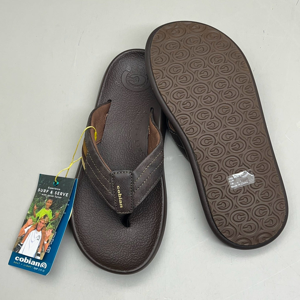 COBIAN Kandui Synthetic Leather Strap Men's Sz 11, EU 44 Chocolate KAN25-2011-11