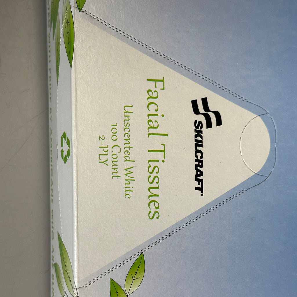 SKILCRAFT Unscented White 100 Count 2 Ply Facial Tissues (3 PACK)