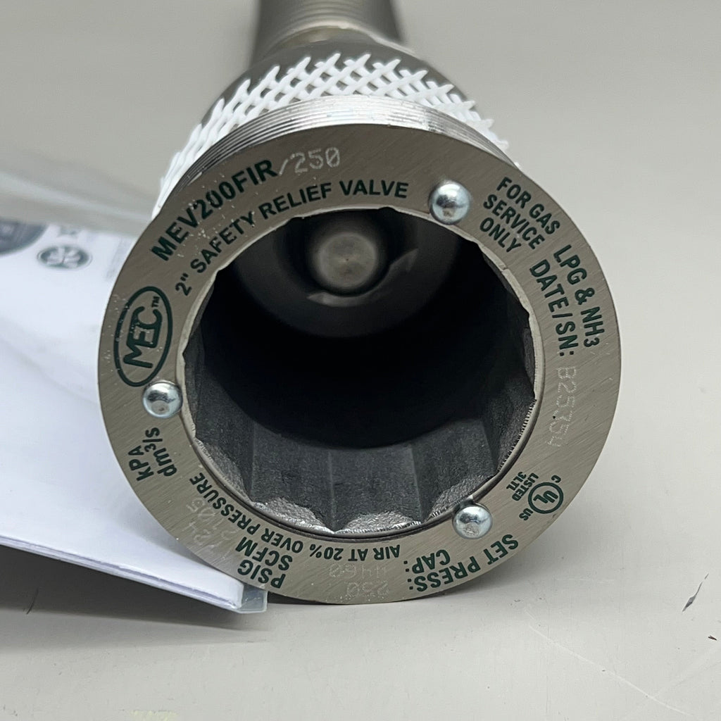 MEC (Marshal Excelsior) Valve-International Relief 2 Mpt 250 Psi Nit MEV200FIR/250