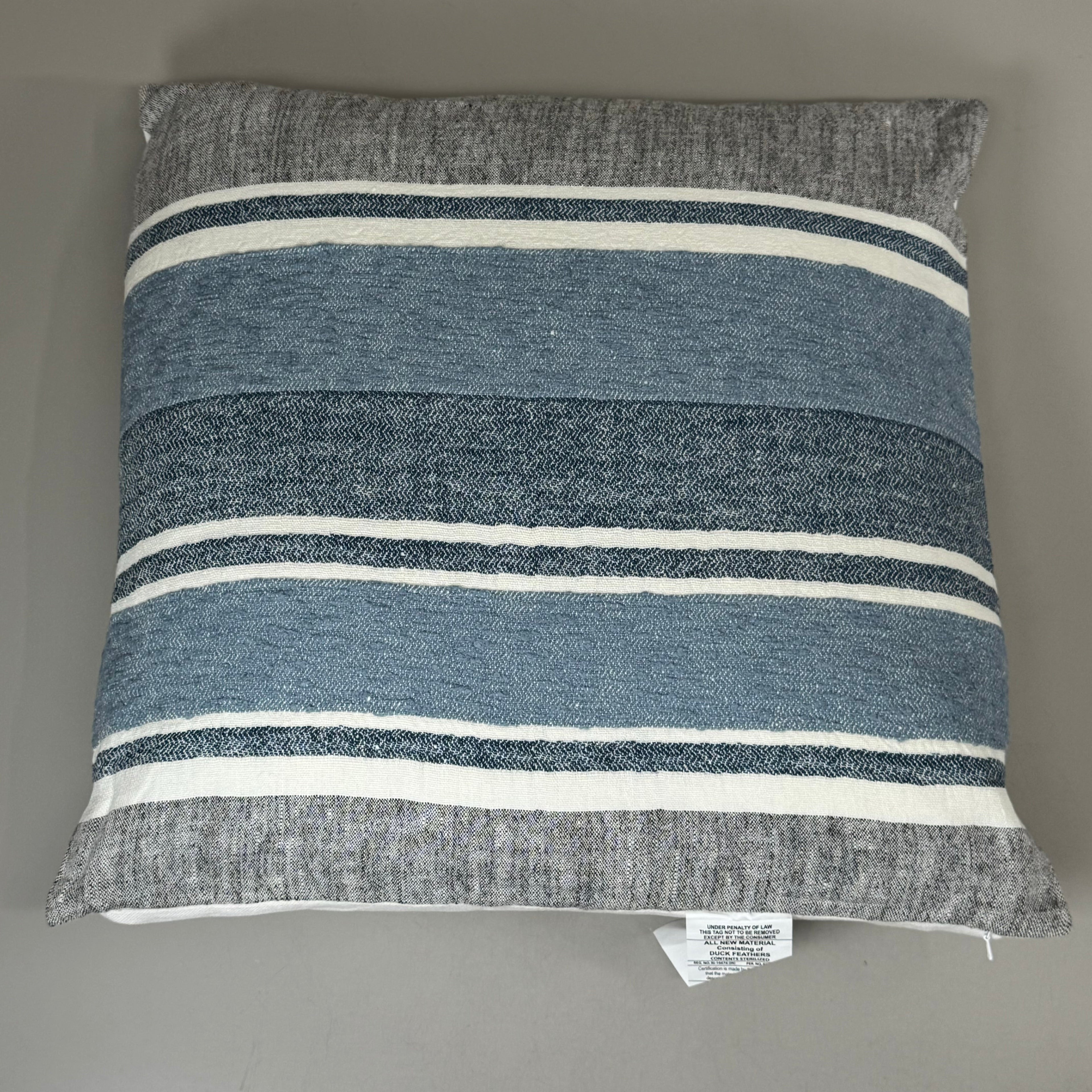 VILLA 22"x22" RN ST Lima Decorative Throw Pillow in Blue/Grey
