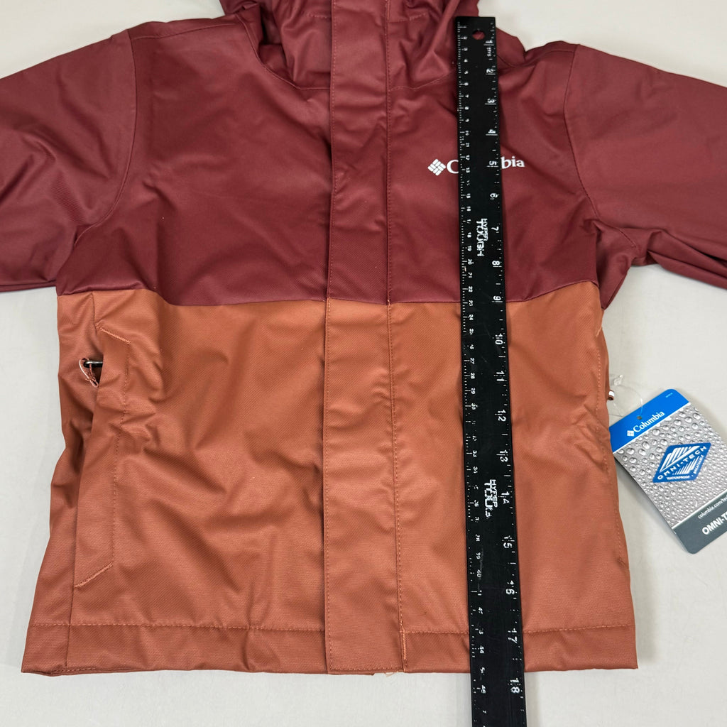 COLUMBIA Hikebound Jacket Waterproof Breathable Omni-Tech Youth XXS Spice Auburn
