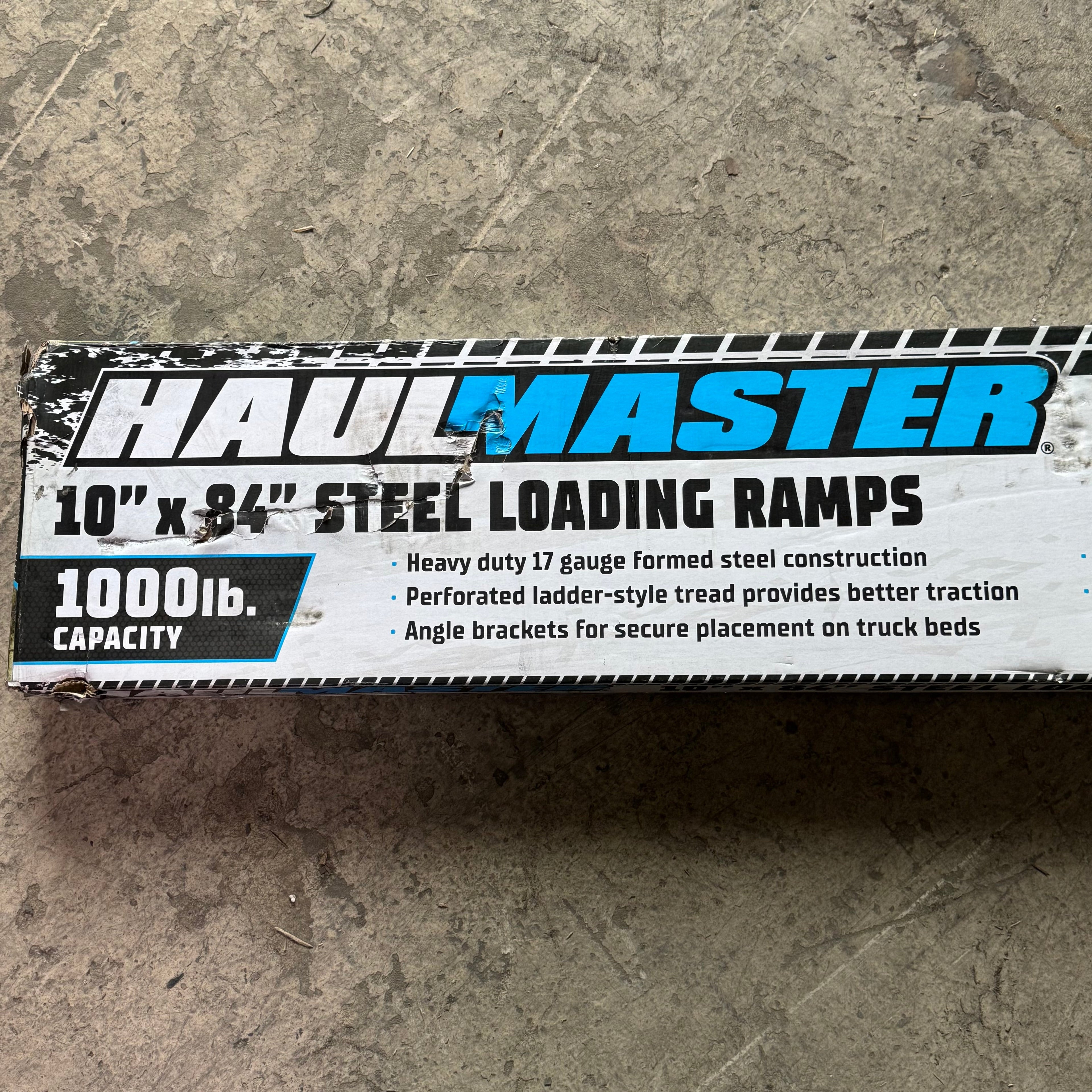 HAULMASTER (2 Pcs) Steel Loading Ramps, Capacity 1000Lbs Sz 10" x 84" 60397