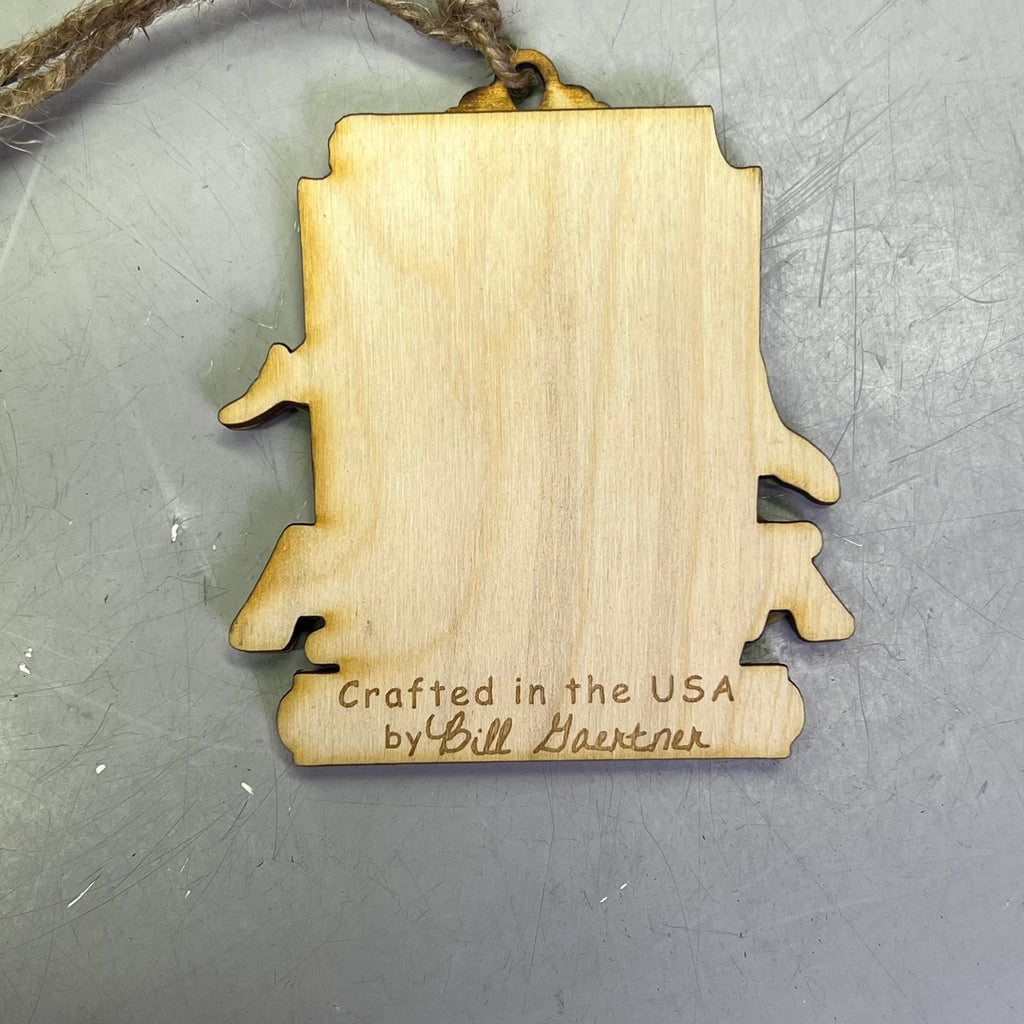 (2 PACK) Whale Family Laser Cut Wood Collectable Ornament Juneau Alaska Souvenir