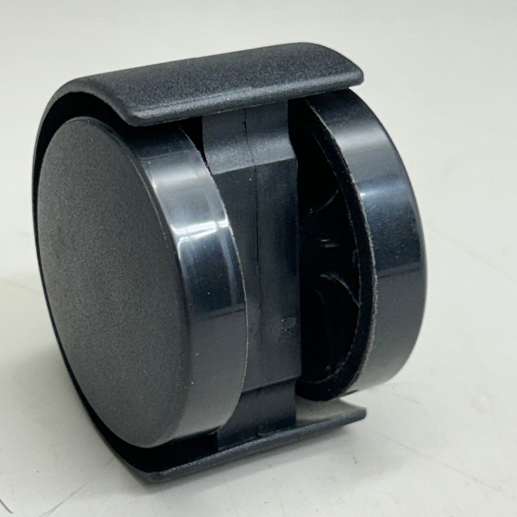 (4 Pack) Swivel Black Plastic Rolling Castor Wheels 3" Overall Length Black