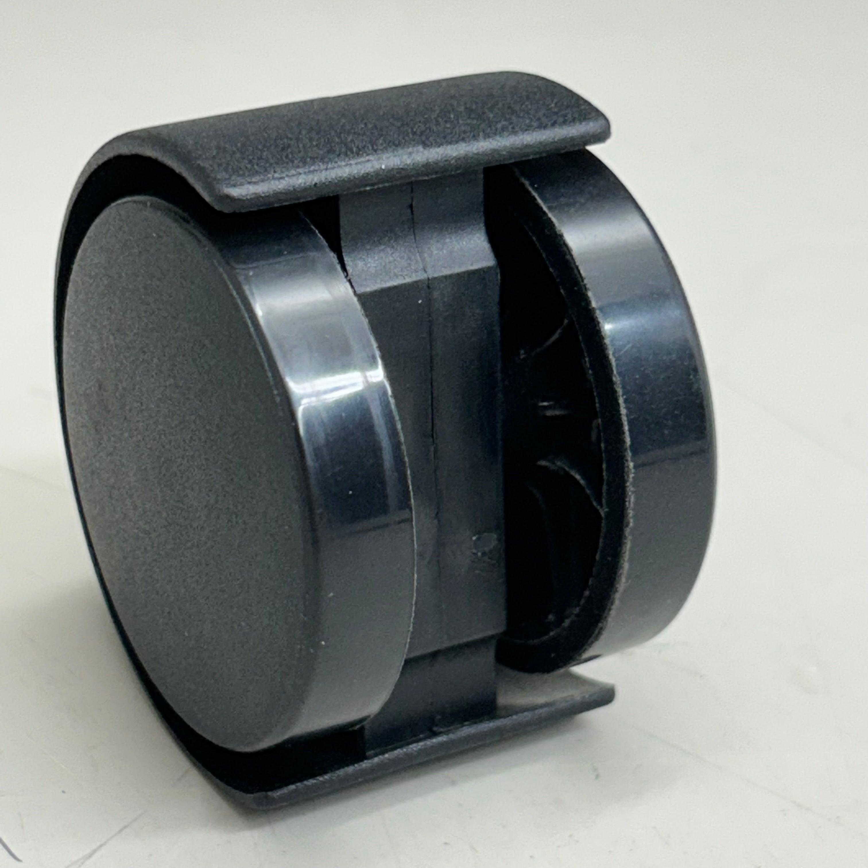 (4 Pack) Swivel Black Plastic Rolling Castor Wheels 3" Overall Length Black