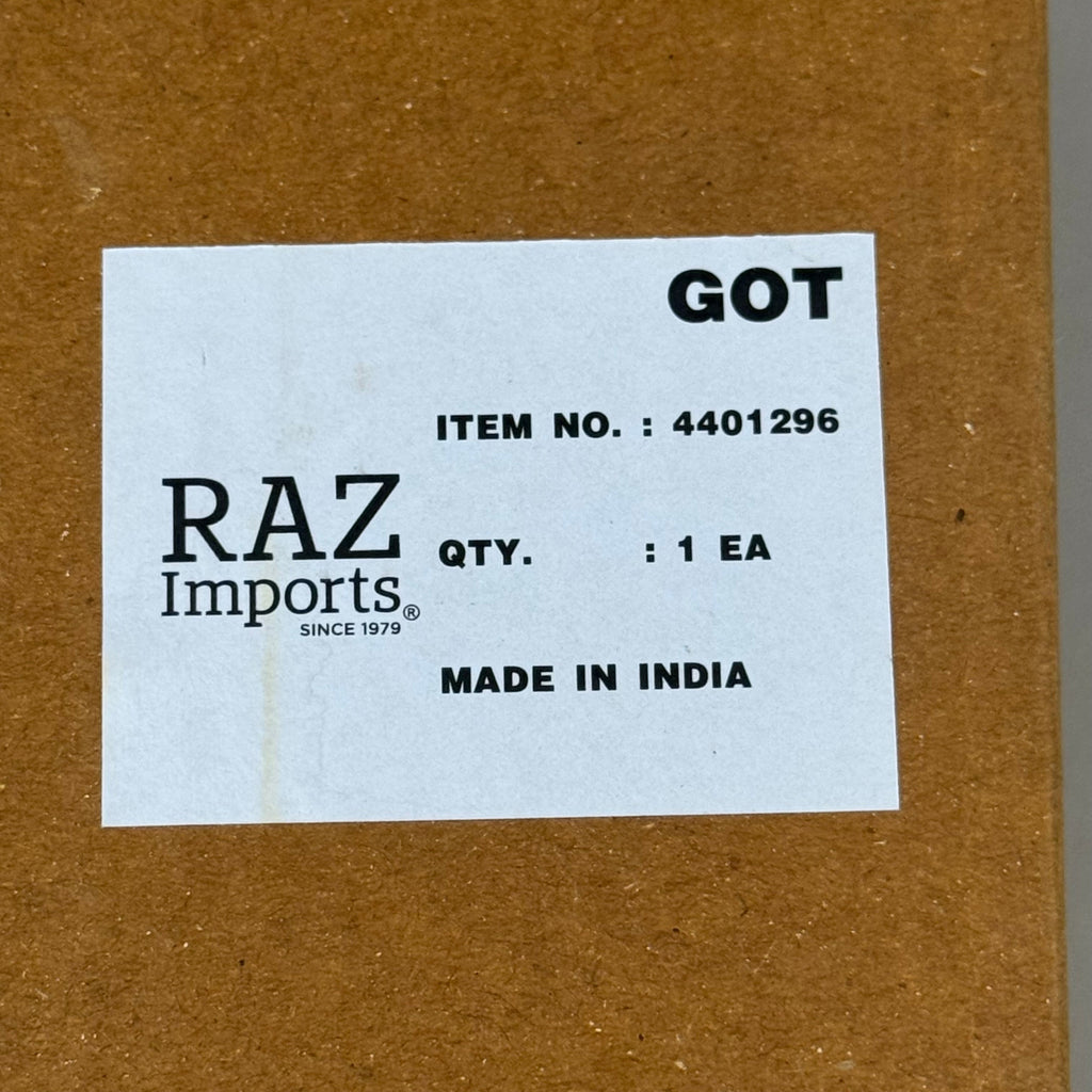 RAZ IMPORTS Iron Candle Holder Tray for Taper Candle Galvanized 24" Grey 4401296