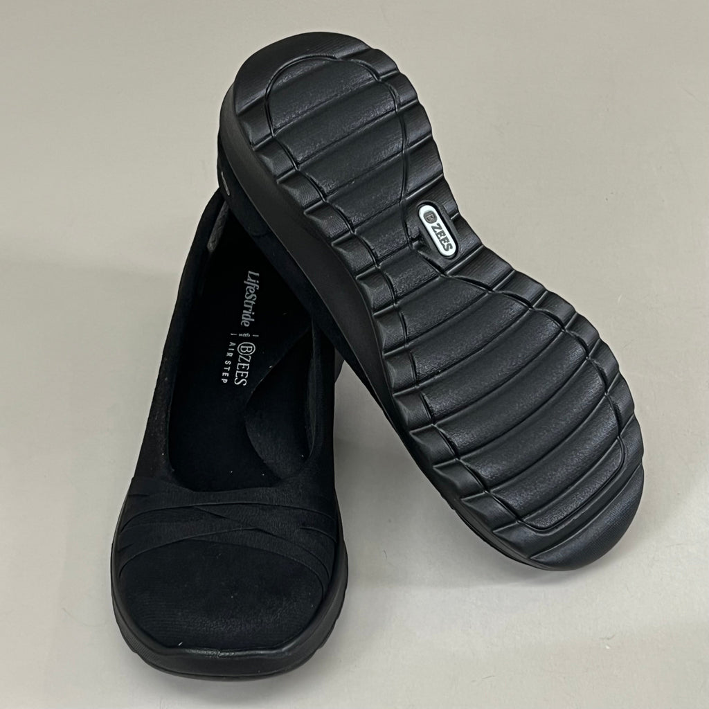 LIFESTRIDE Bzees Air Step Ballet Shoes Goody Women's 7 medium Black