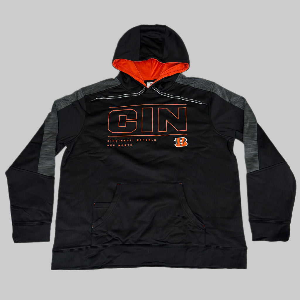 NFL Cincinnati Bengals Hoodie AFC North Sweatshirt Pullover SZ XXL Black 1802967