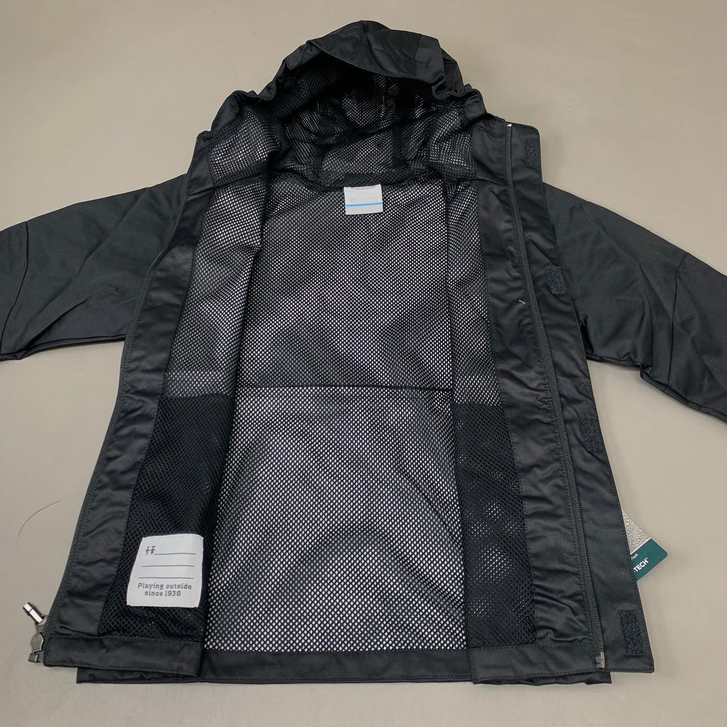 COLUMBIA Reflective Detail Hikebound Jacket Boys Youth Sz S Black SB6647-010