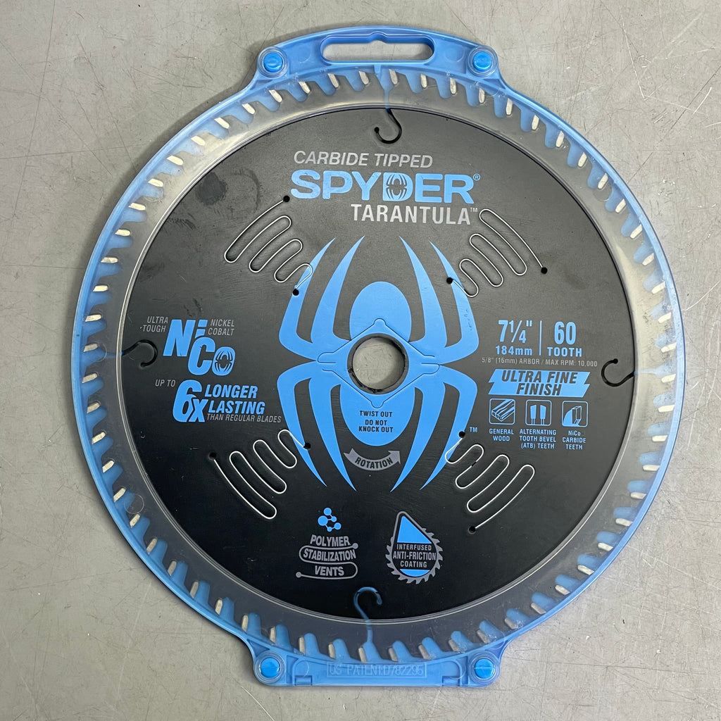 SPYDER Tarantula Framing Circular Saw Blade 60-Tooth, 7-1/4" Black 13018