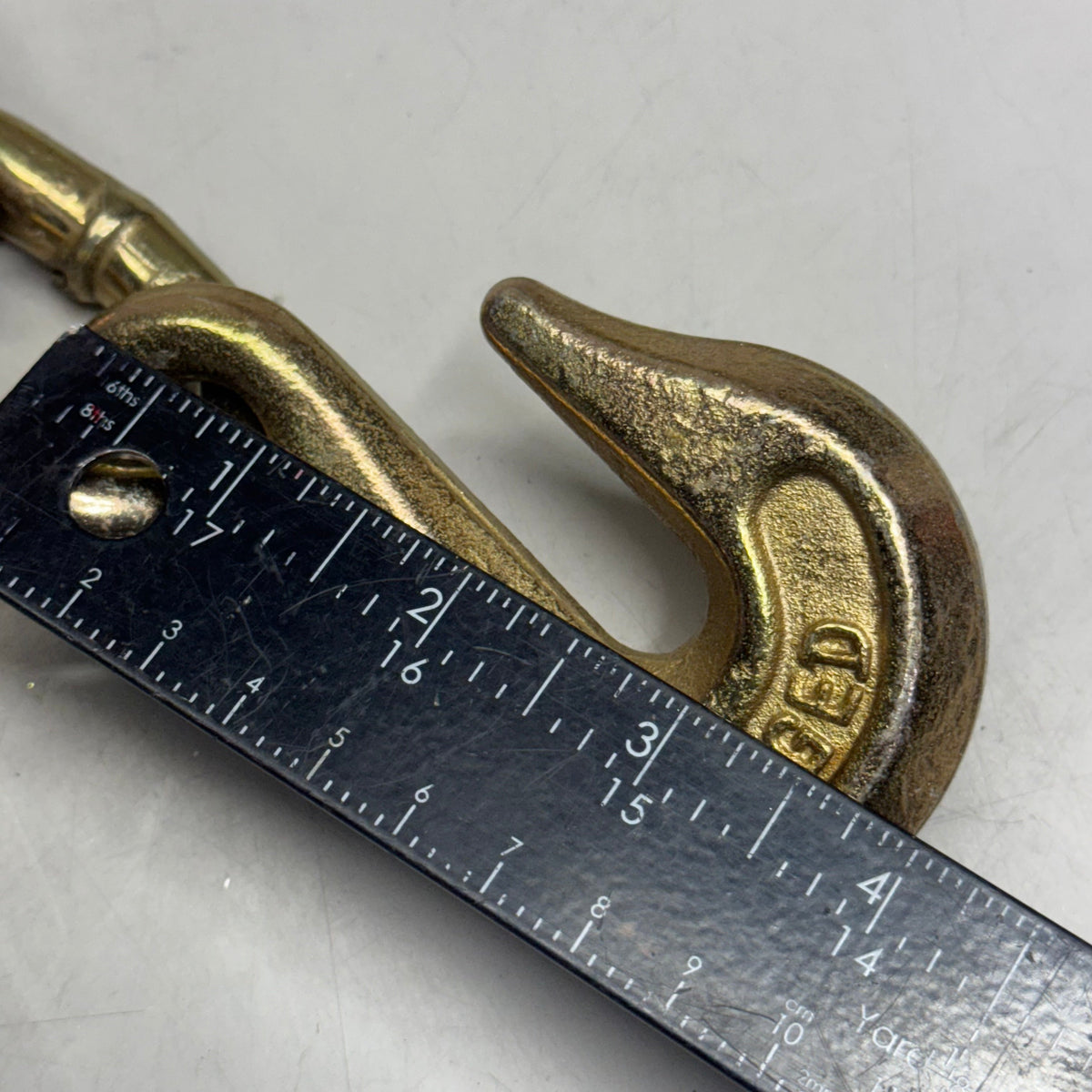FORGED G70 Transport Chain With Clevis Hooks 3.5" X 2", Golden