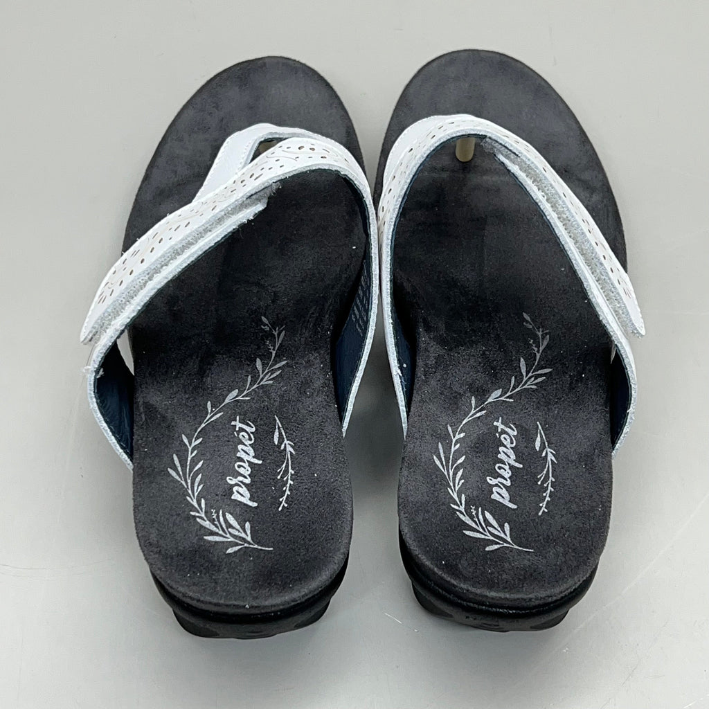 PROPET Wynzie Dressy Adjustable Flip Flop Women's Sz 7.5 XX(4E) White WSX051L