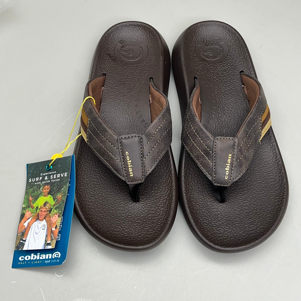 COBIAN Kandui Synthetic Leather Strap Men's Sz 11, EU 44 Chocolate KAN25-2011-11