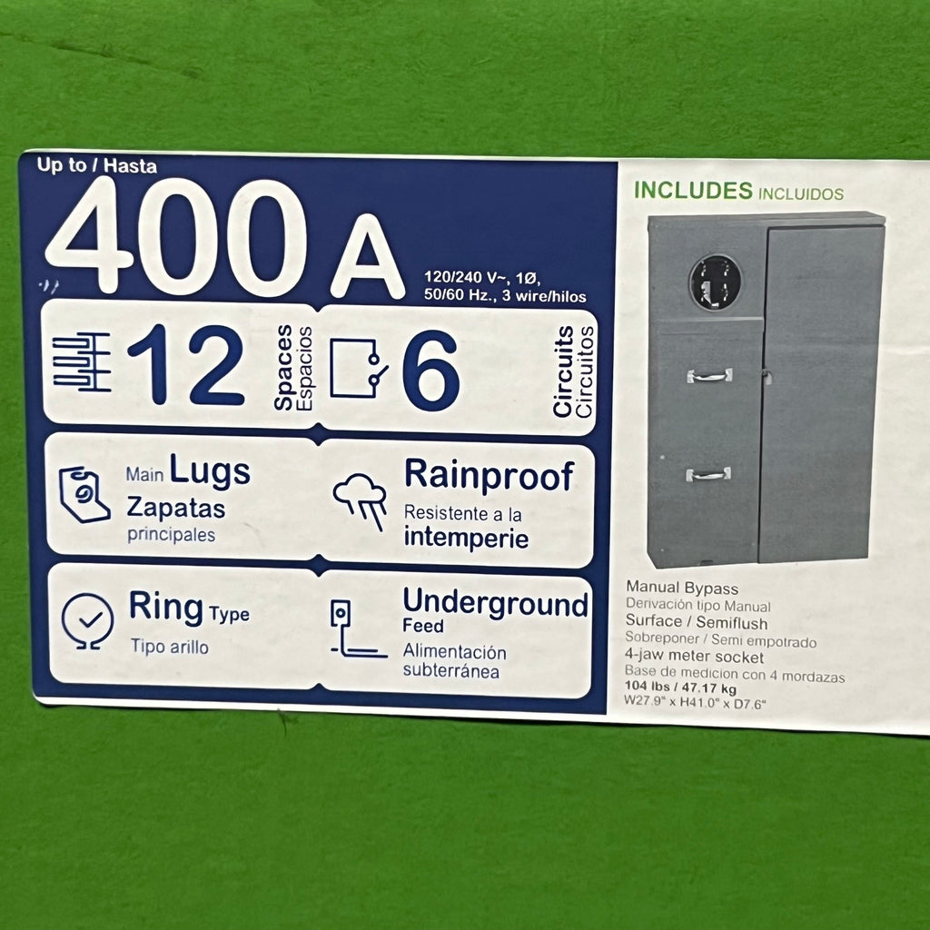 SCHNEIDER ELECTRIC Combination Service Entrance Device Sz 28.5" W X 41.5" H