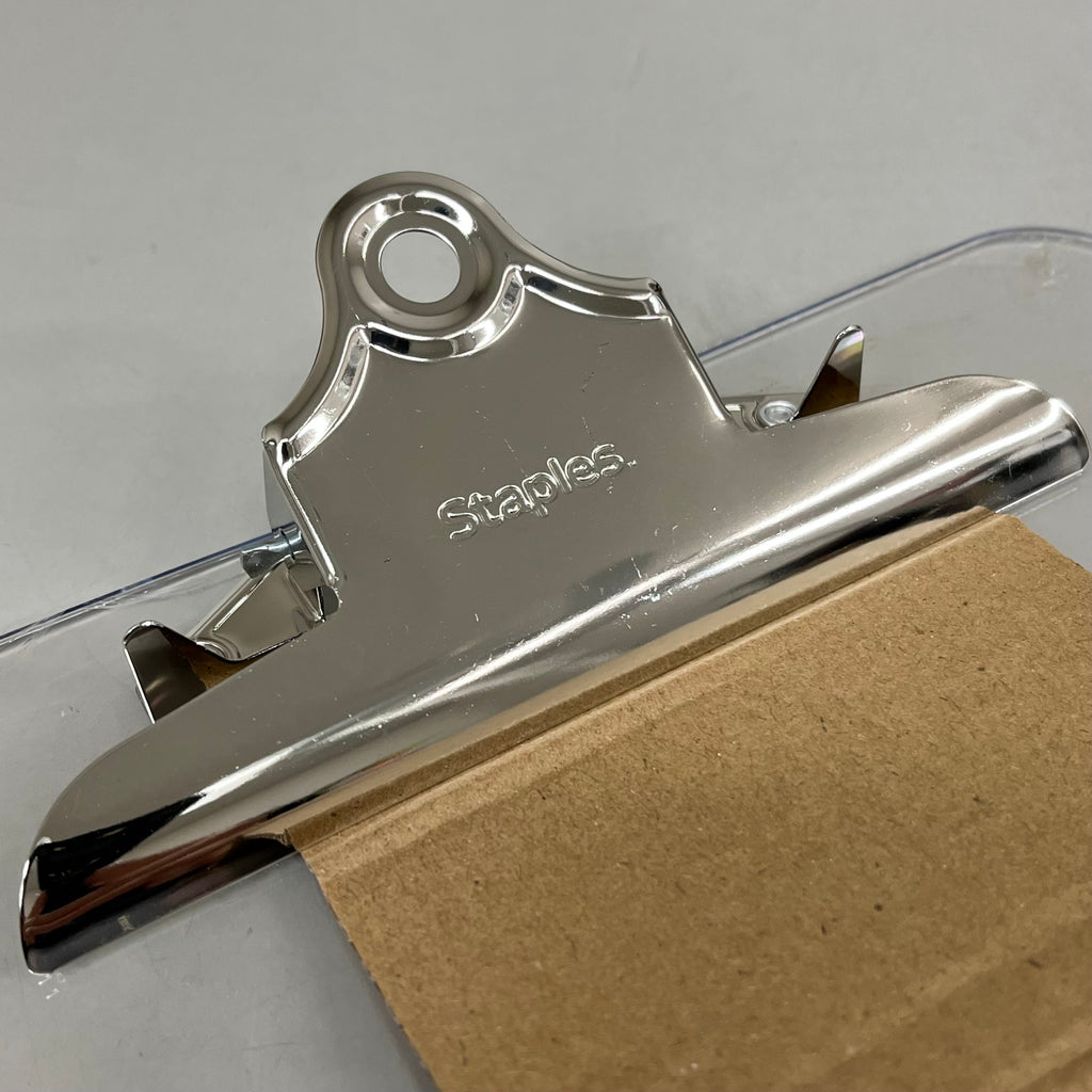 STAPLES (3 PACK) Plastic Clipboard Letter Size Spring Clip  Letter Size Clear ST10526