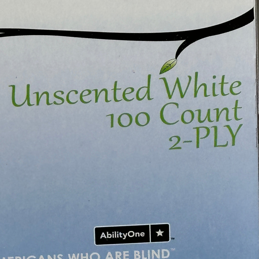 SKILCRAFT Unscented White 100 Count 2 Ply Facial Tissues (3 PACK)