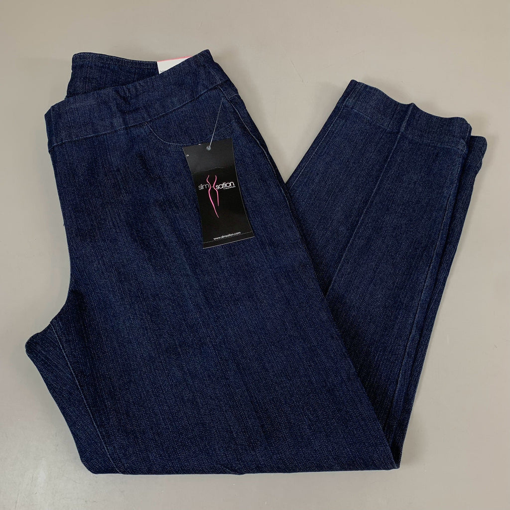 MULTIPLES Ankle Pants Petite Women's Sz 12 Denim M2623P