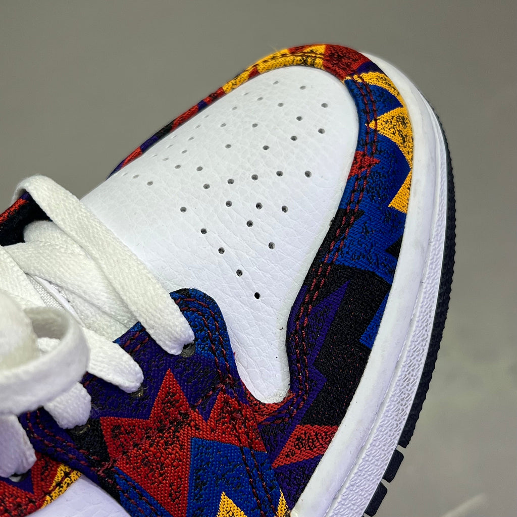 NIKE Air Jordan 1 Low SE 'Nothing But Net' Shoes Unisex Sz 7.5 Multicolor (Pre-Owned)