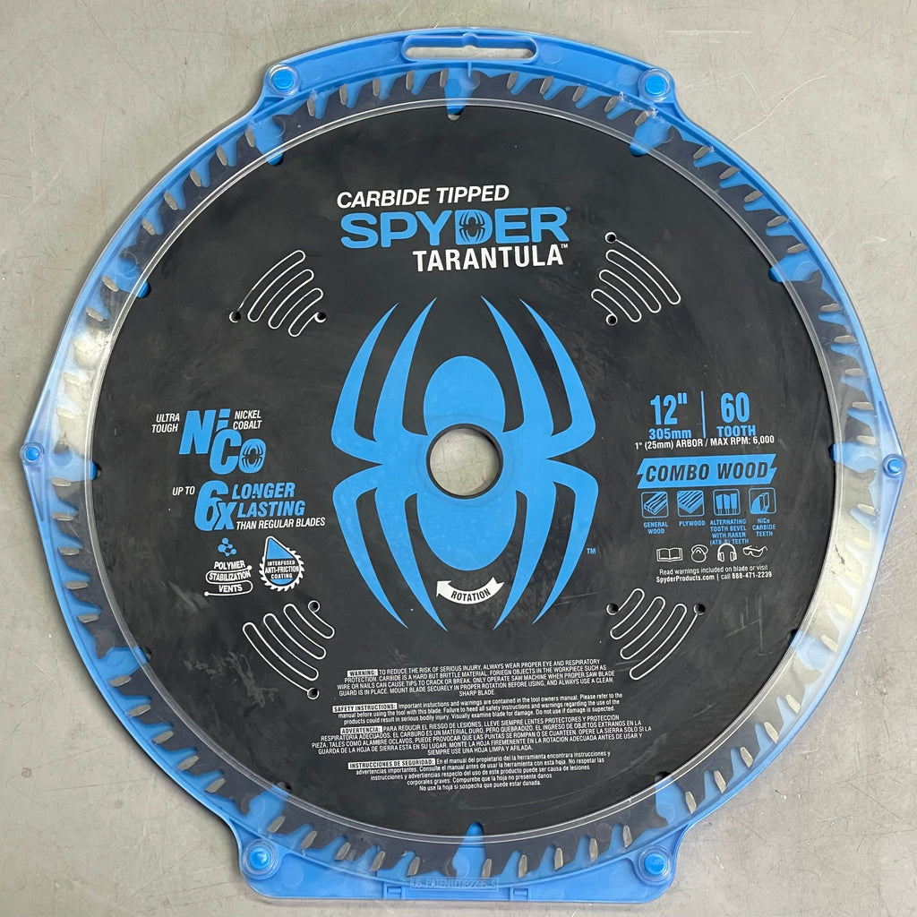 SPYDER Tarantula Combo Wood Circular Saw Blade 60-Tooth, 12" Black 13022