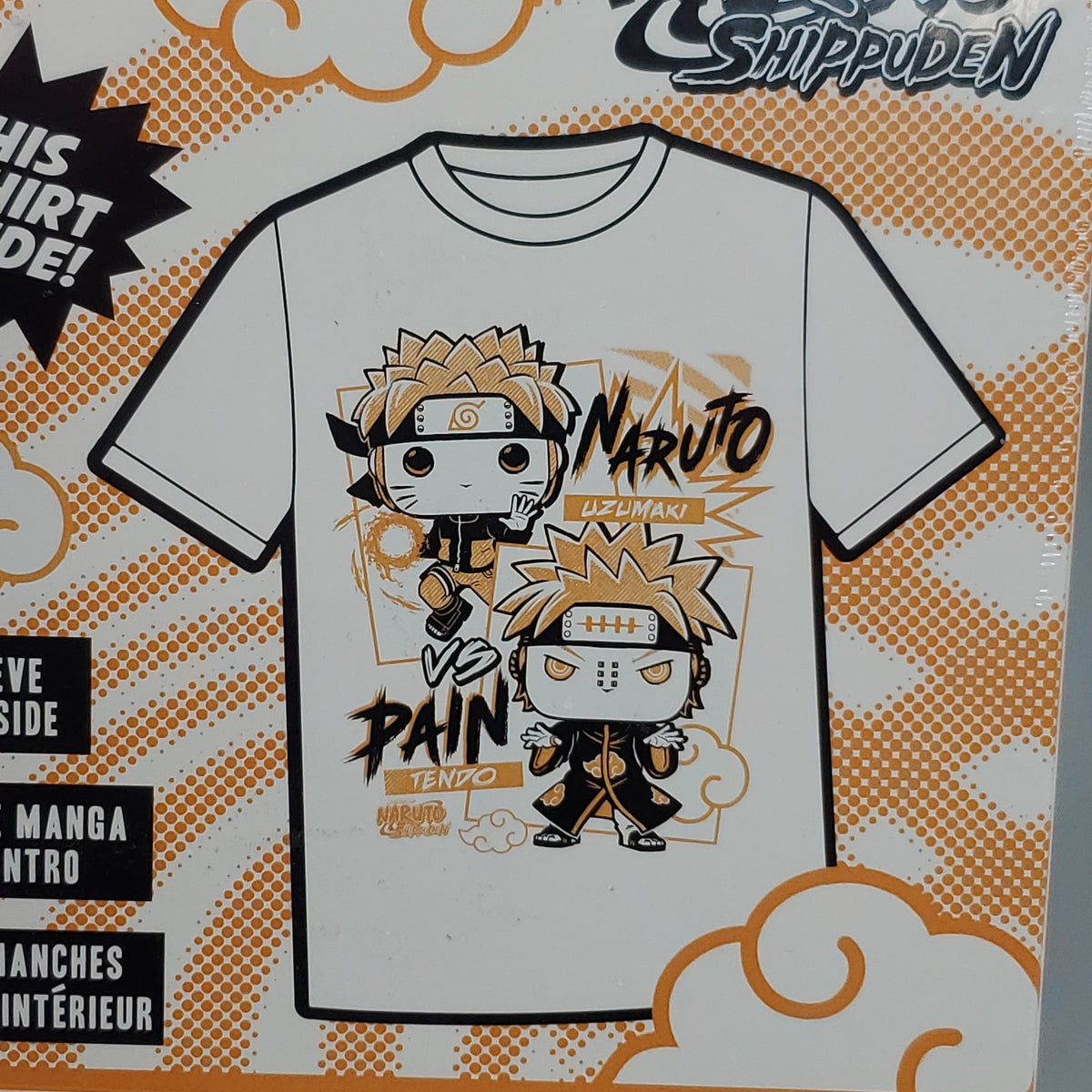 FUNKO Pop Naruto Shippuden Unisex T-Shirt SZ S Naruto vs Pain Boxed Tee