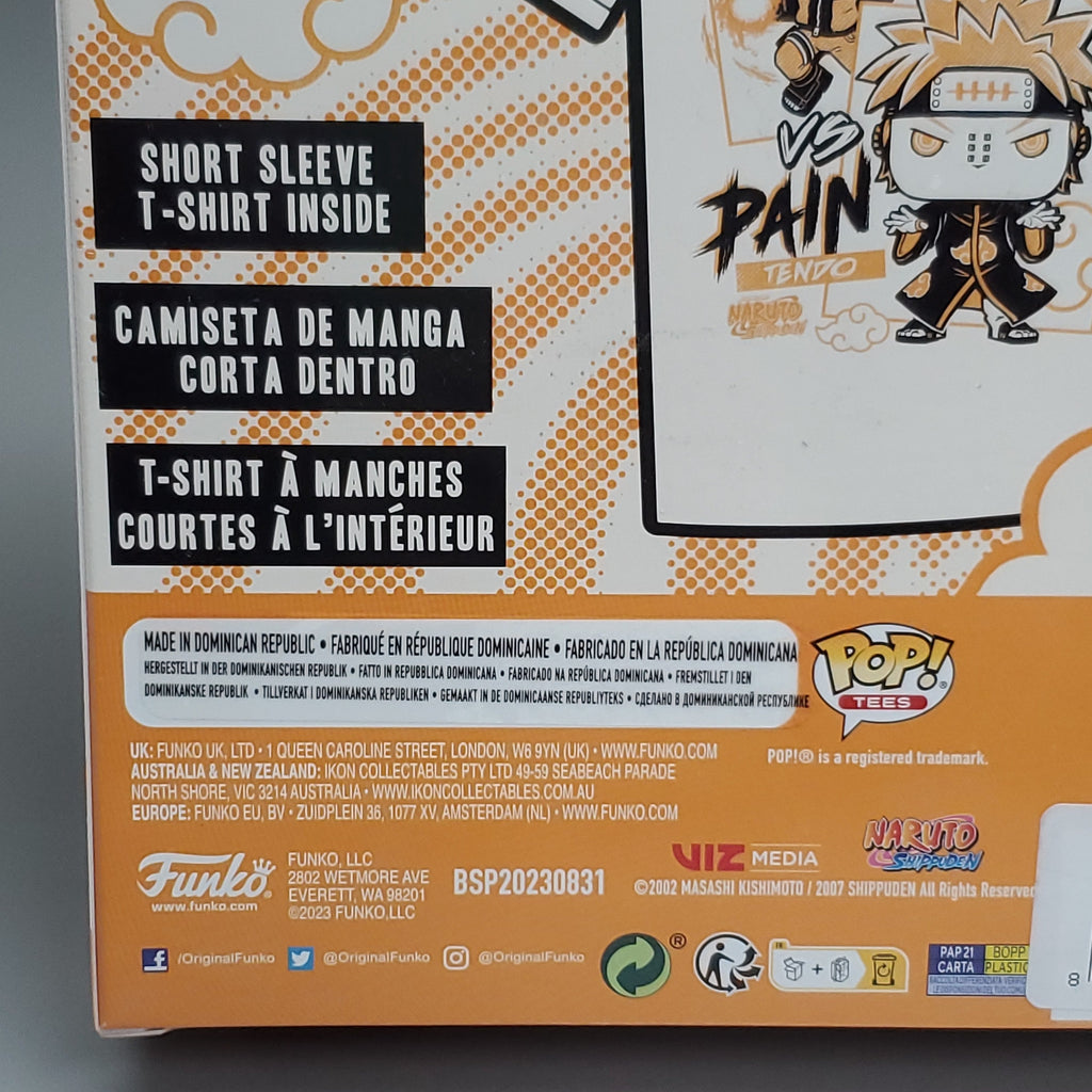 FUNKO Pop Naruto Shippuden Unisex T-Shirt SZ L Naruto vs Pain Boxed Tee
