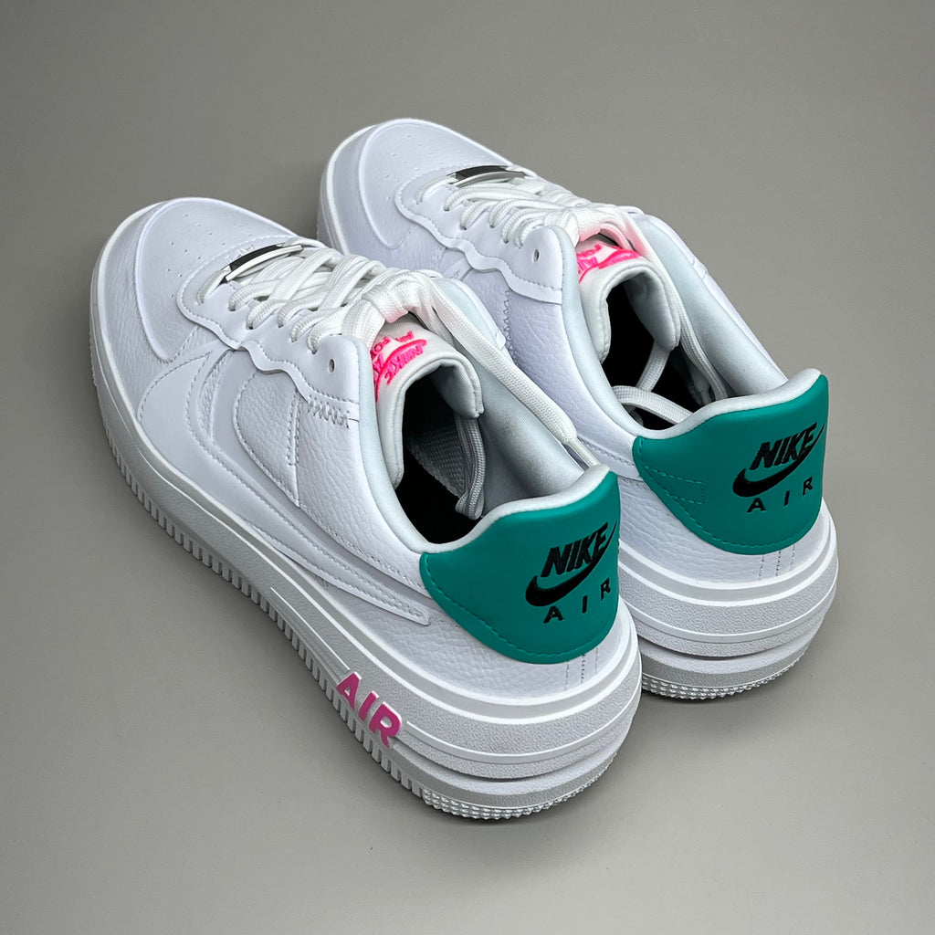 NIKE Air Force 1 PLT.AF.ORM Tapered Toe Shoes Sz Women's 9 White/Pink/Blue FN7180-100