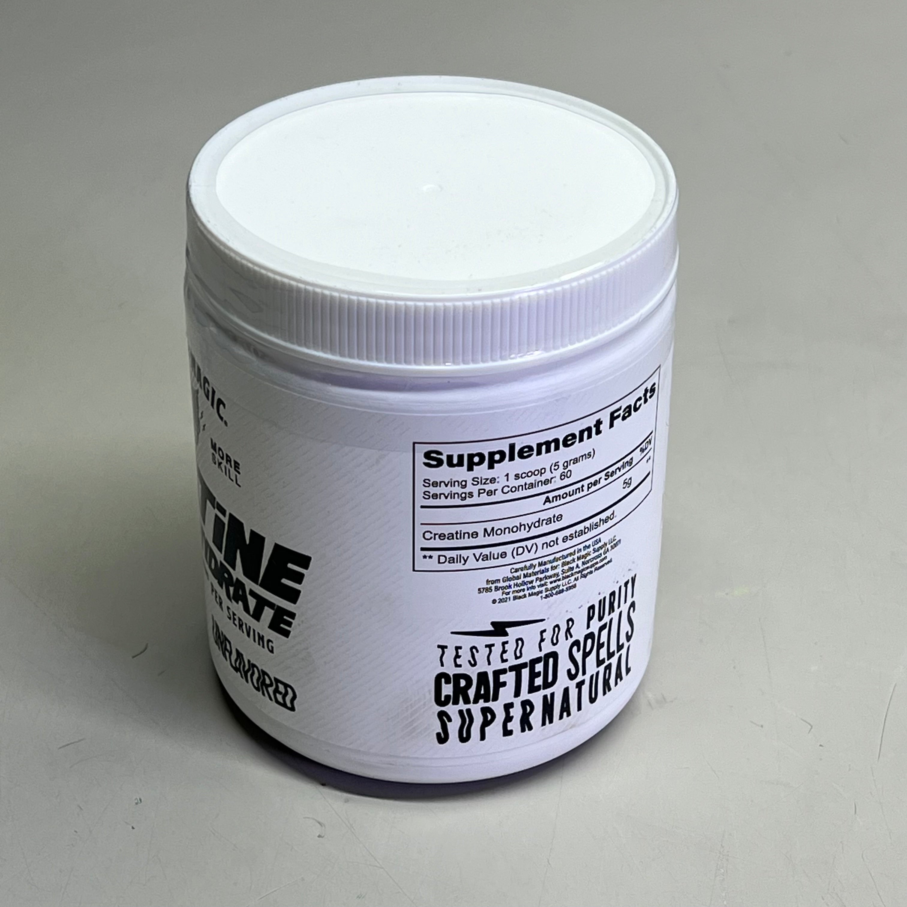 BLACK MAGIC Creatine Monohydrate 100% Pure 5G Per Serving BB 01/27 60 Servings