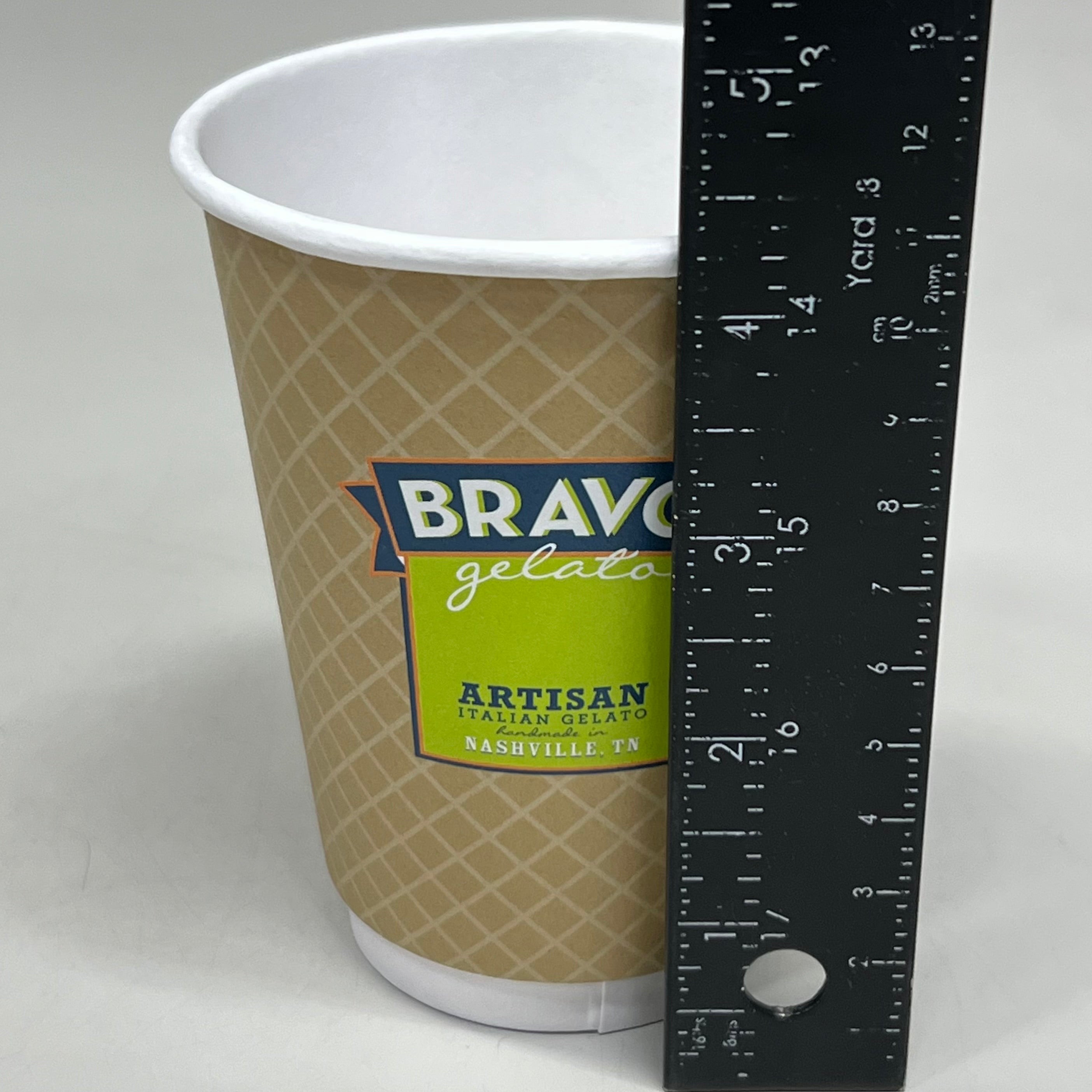 BRAVO (500 Cups) 12oz Double Wall Recycled Paper Cup Brown 511576