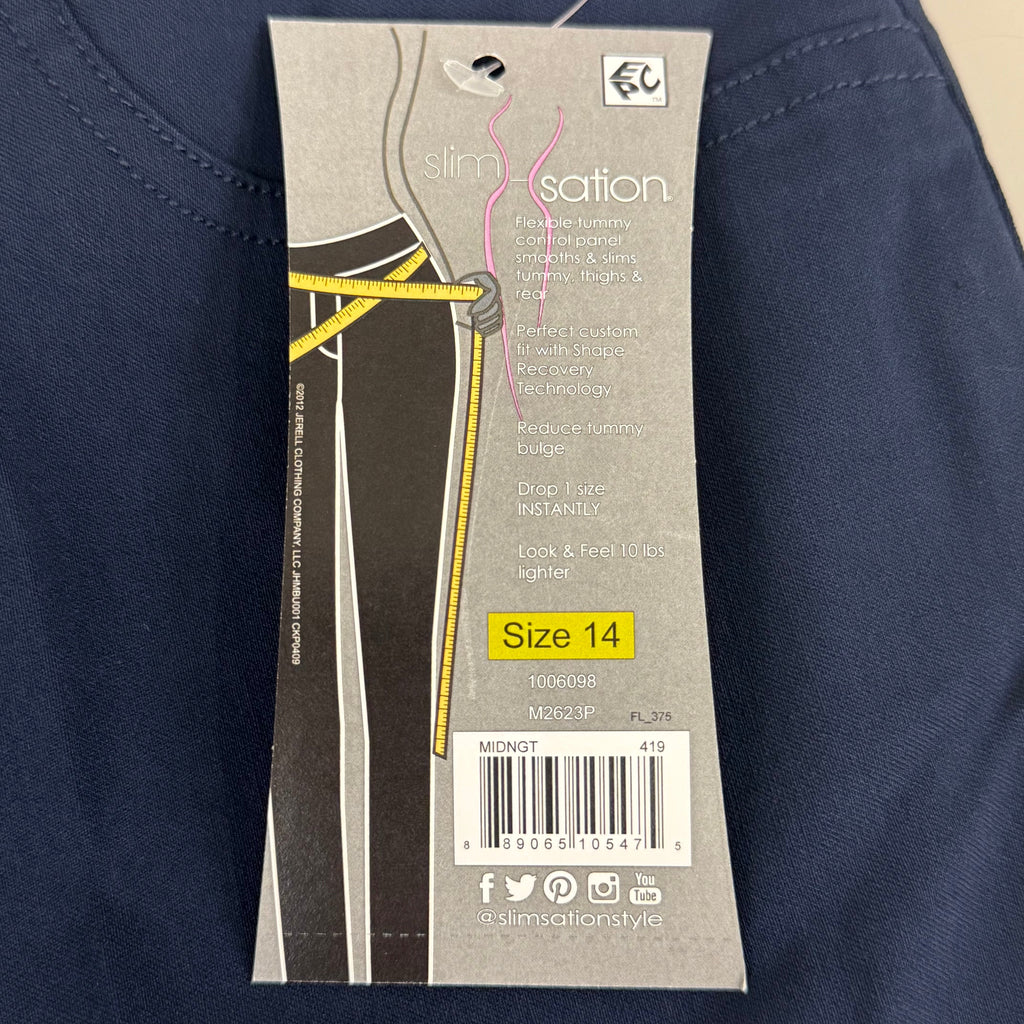 MULTIPLES Ankle Pants Petite Women's Sz 14 Midnight M48716PM