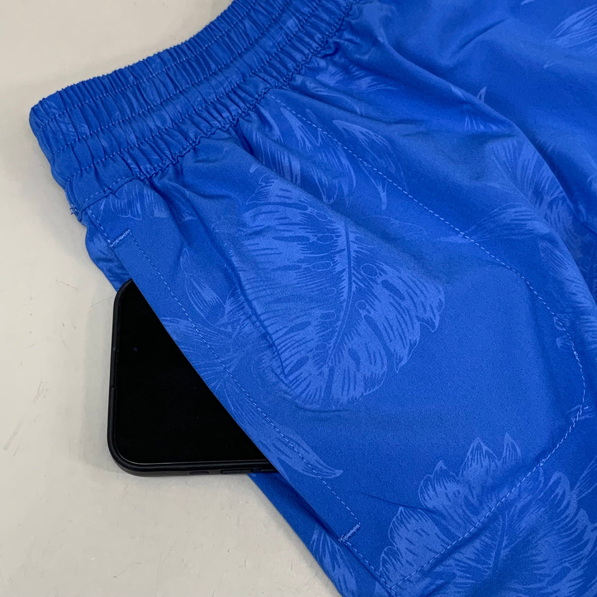 RAYA SUN Stretch Swim Style Shorts W/ Flower Design Women's 2X Blue/Gray