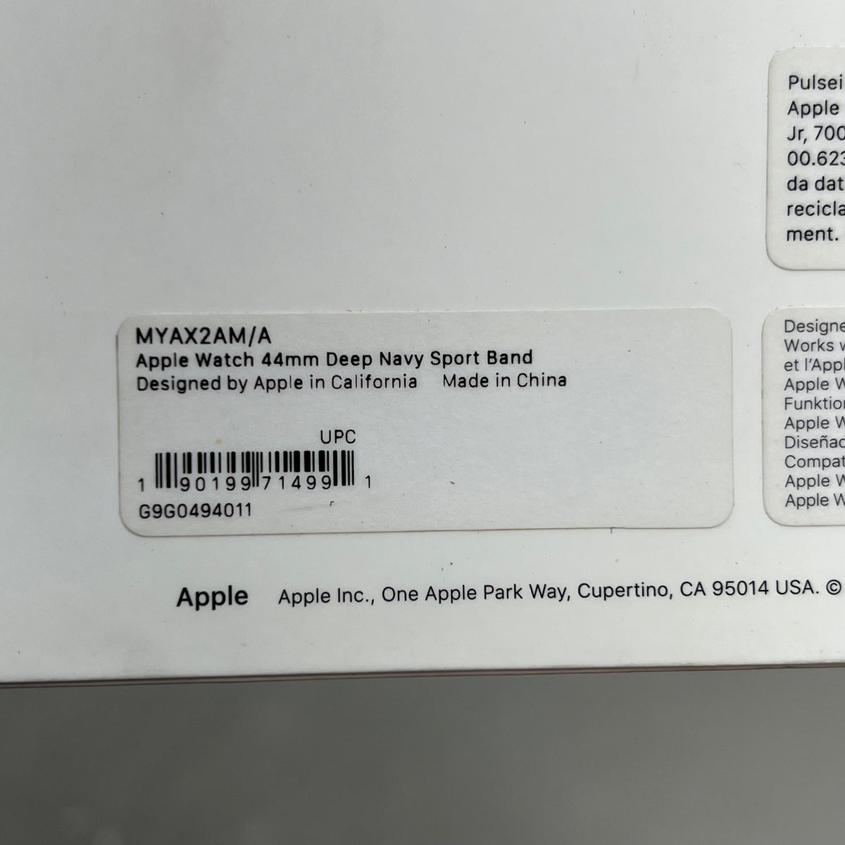 APPLE Sport Band For Apple Watch  44mm  Deep Navy MYAX2AM/A