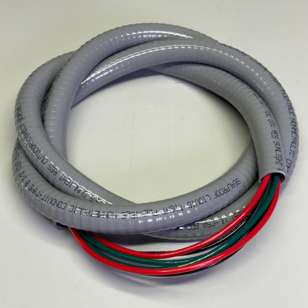 BRAMEC 10 Gauge Wire 1-Str/1-90Deg NM Fittings 1/2" x 6'  Grey 18825