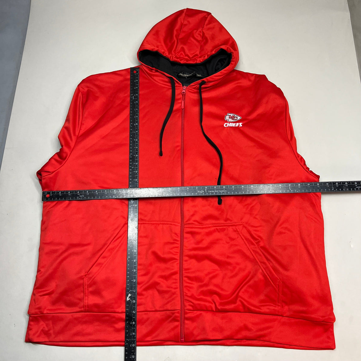DUNBROOKE Red Kansas City Chiefs NFL Hoodie Full Zip Men's Sz 4XL Red/Black 8418