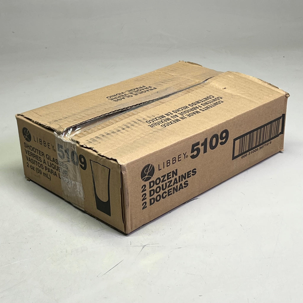 LIBBEY (24 PACK) Shooter Glasses Sz 2 oz, Clear 5109